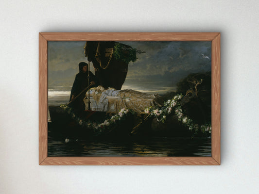 Elaine by Toby Edward Rosenthal 1874, Wall Art Print, Fine Art Reproduction, Museum Quality Decor, Poster