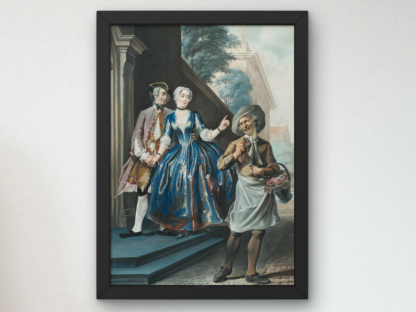 Pefroen and the Sheep's Head by Cornelis Troost 1739, Wall Art Print, Fine Art Reproduction, Museum Quality Decor, Poster
