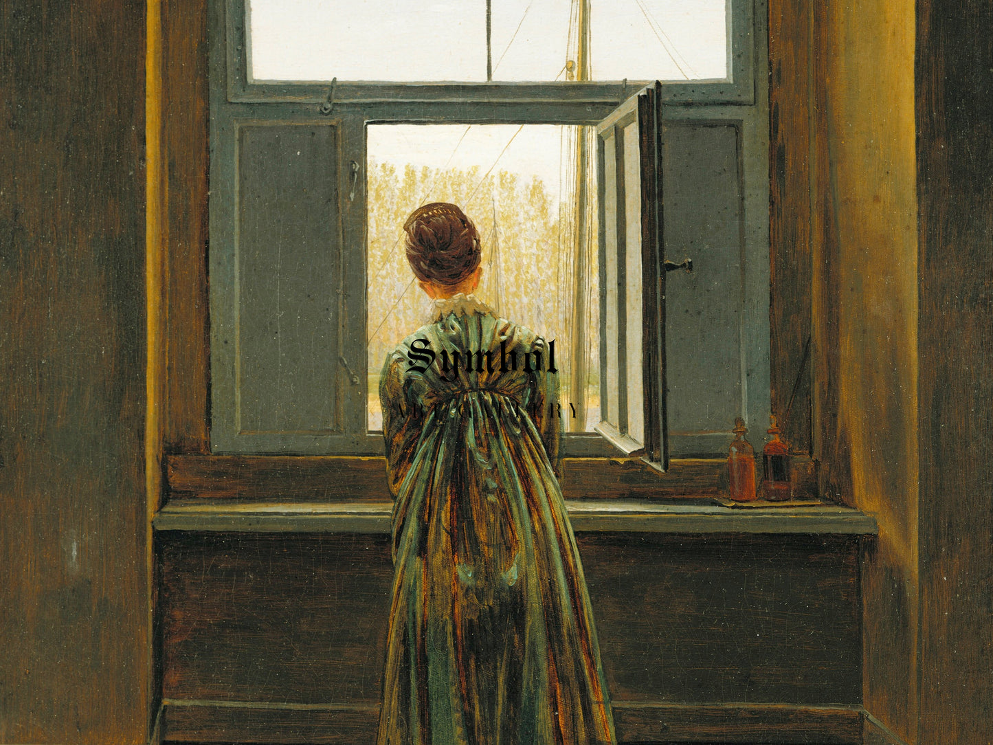 Woman at a Window by Caspar David Friedrich 1822, Wall Art Print, Fine Art Reproduction, Museum Quality Decor, Poster