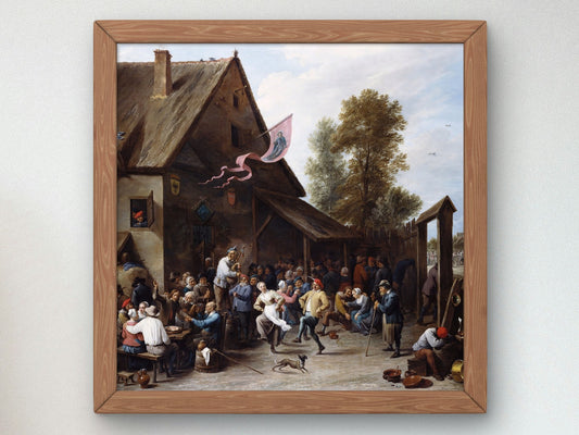 Kermis on St Georges Day by David Teniers the Younger 1665, Wall Art Print, Fine Art Reproduction, Museum Quality Decor, Poster