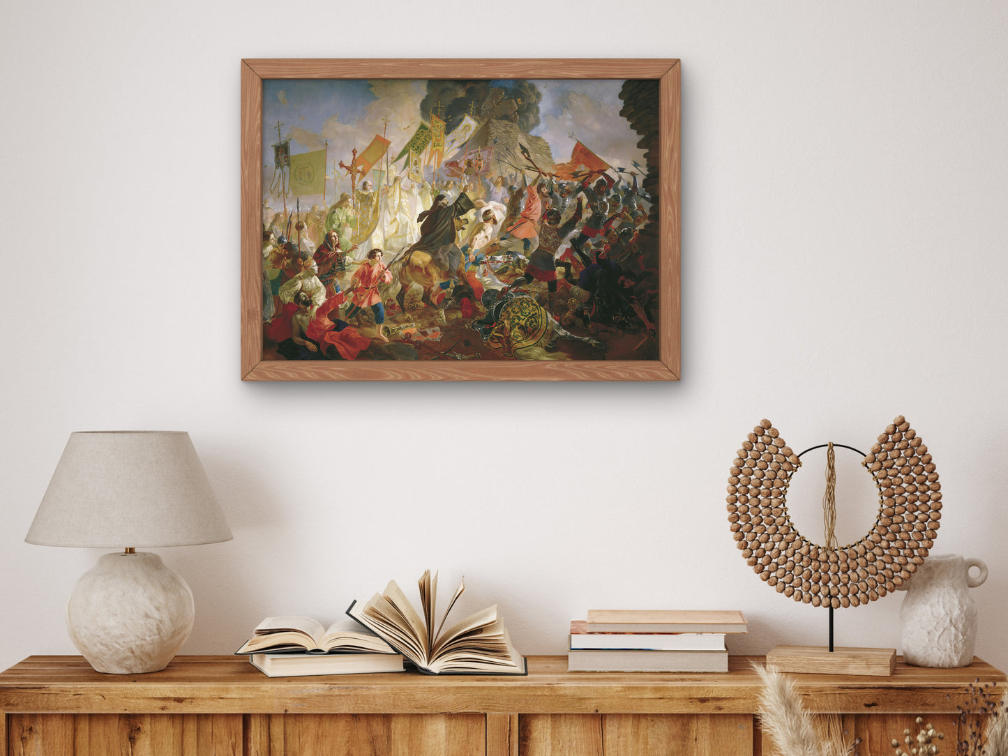 Siege of Pskov By Polish King Stefan Batory by Karl Bryullov 1843, Wall Art Print, Fine Art Reproduction, Museum Quality Decor, Poster