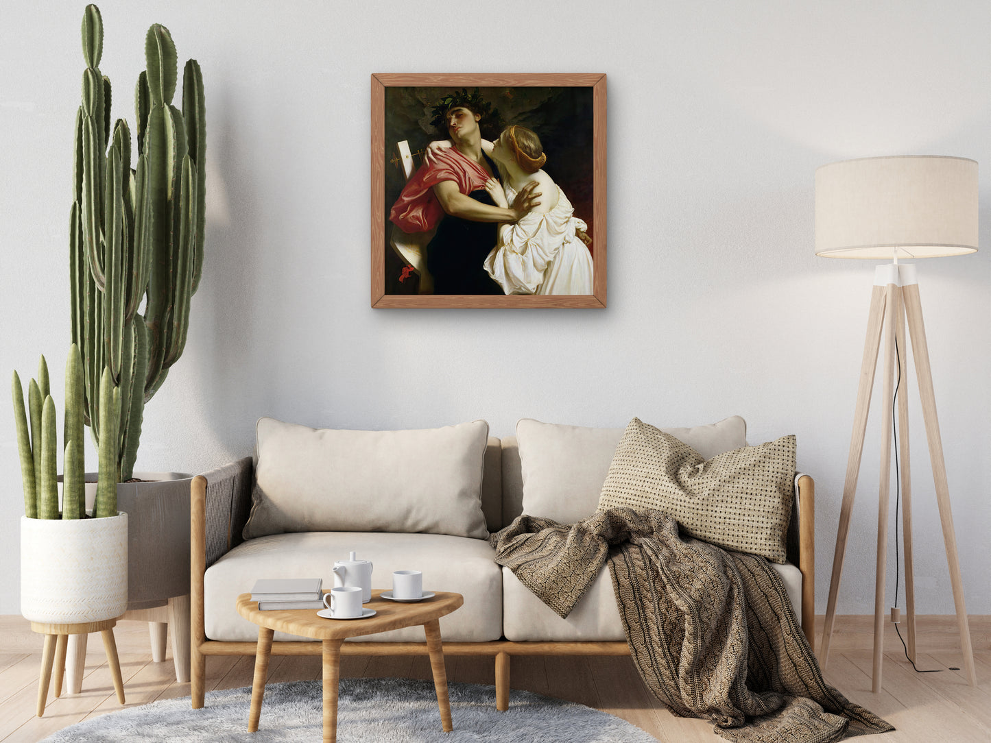 Orpheus and Eurydice by Frederic Leighton 1864, Wall Art Print, Fine Art Reproduction, Museum Quality Decor, Poster