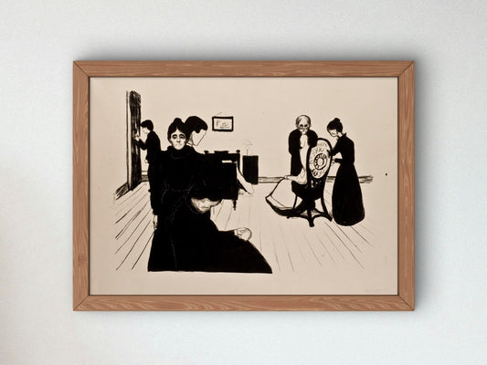 Sterbezimmer by Edvard Munch 1896, Wall Art Print, Fine Art Reproduction, Museum Quality Decor, Poster
