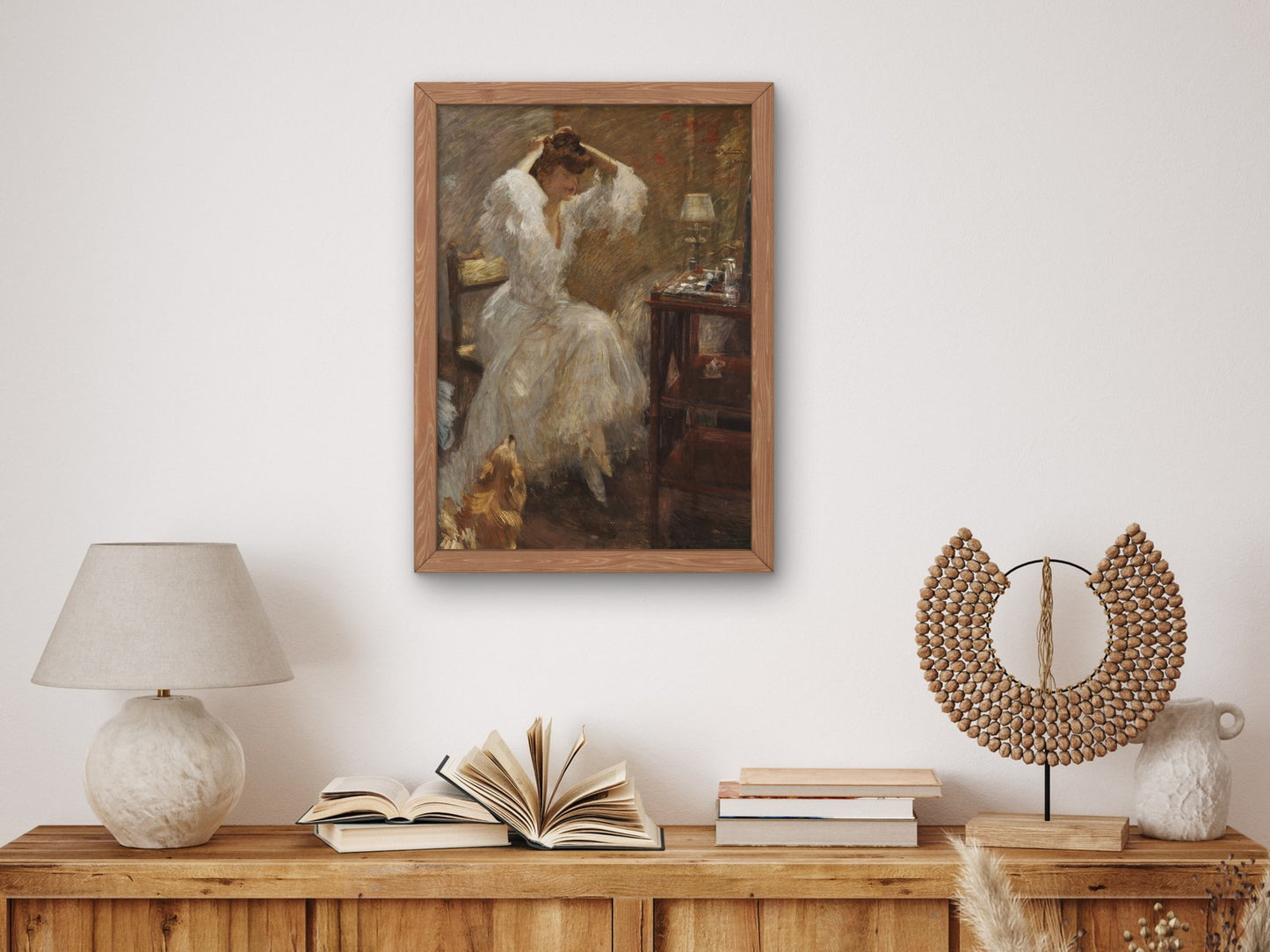 At the Dressing Table by Camillo Innocenti 1906, Wall Art Print, Fine Art Reproduction, Museum Quality Decor, Poster