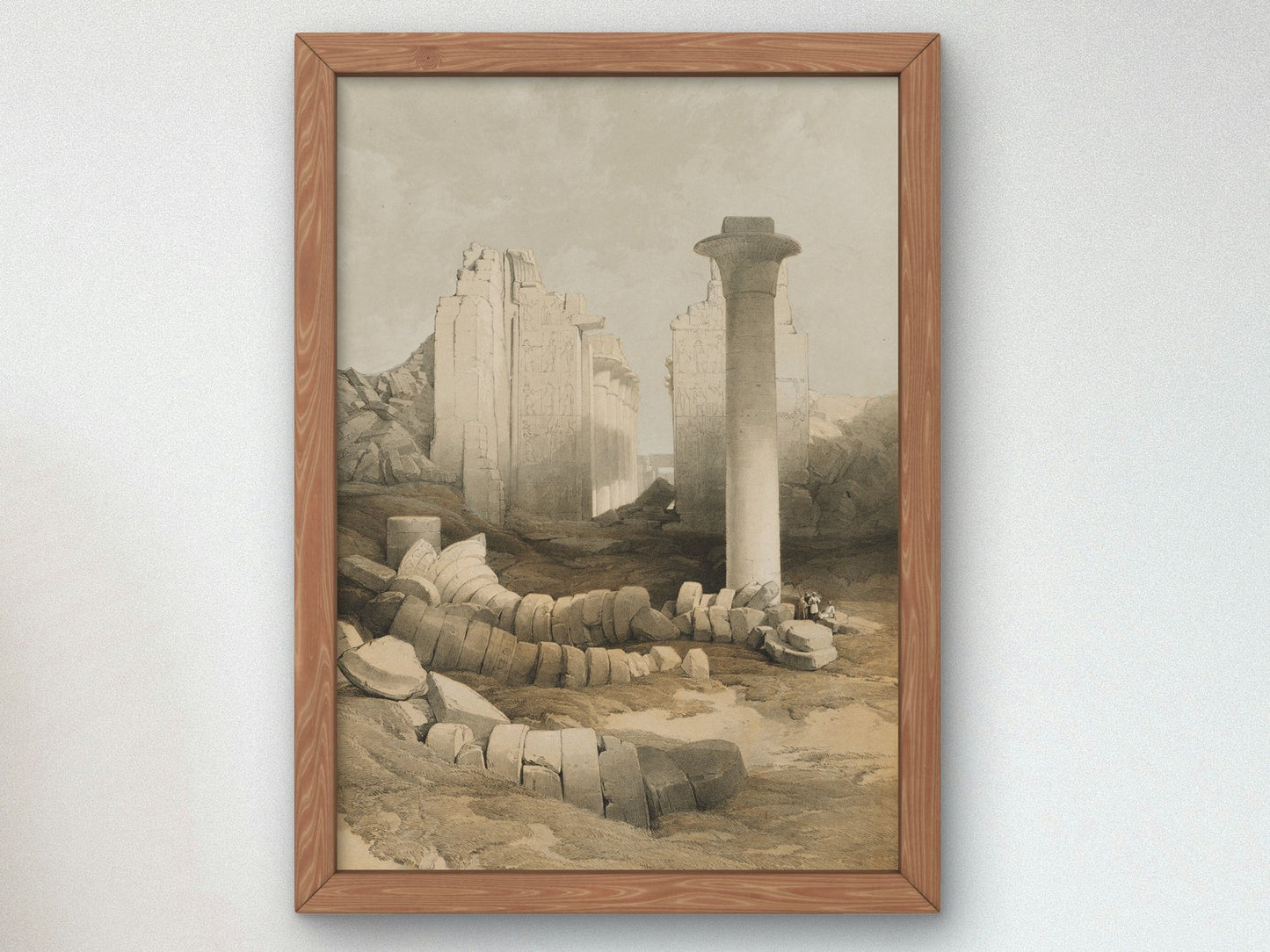 Karnak by David Roberts 1848, Wall Art Print, Fine Art Reproduction, Museum Quality Decor, Poster