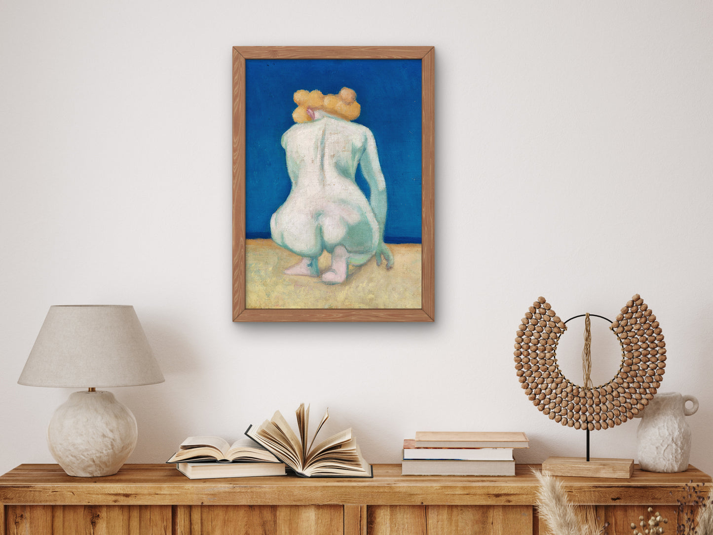 Blonde Woman Crouching from Behind by Félix Vallotton 1918, Wall Art Print, Fine Art Reproduction, Museum Quality Decor, Poster