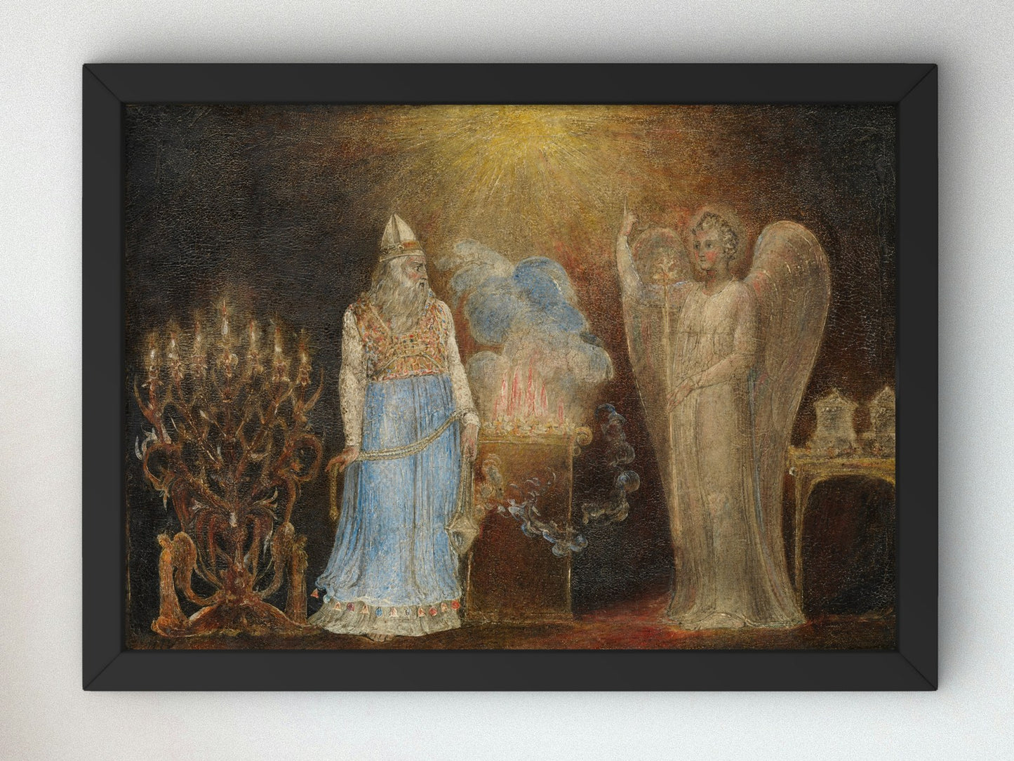 The Angel Appearing to Zacharias by William Blake 1799, Wall Art Print, Fine Art Reproduction, Museum Quality Decor, Poster