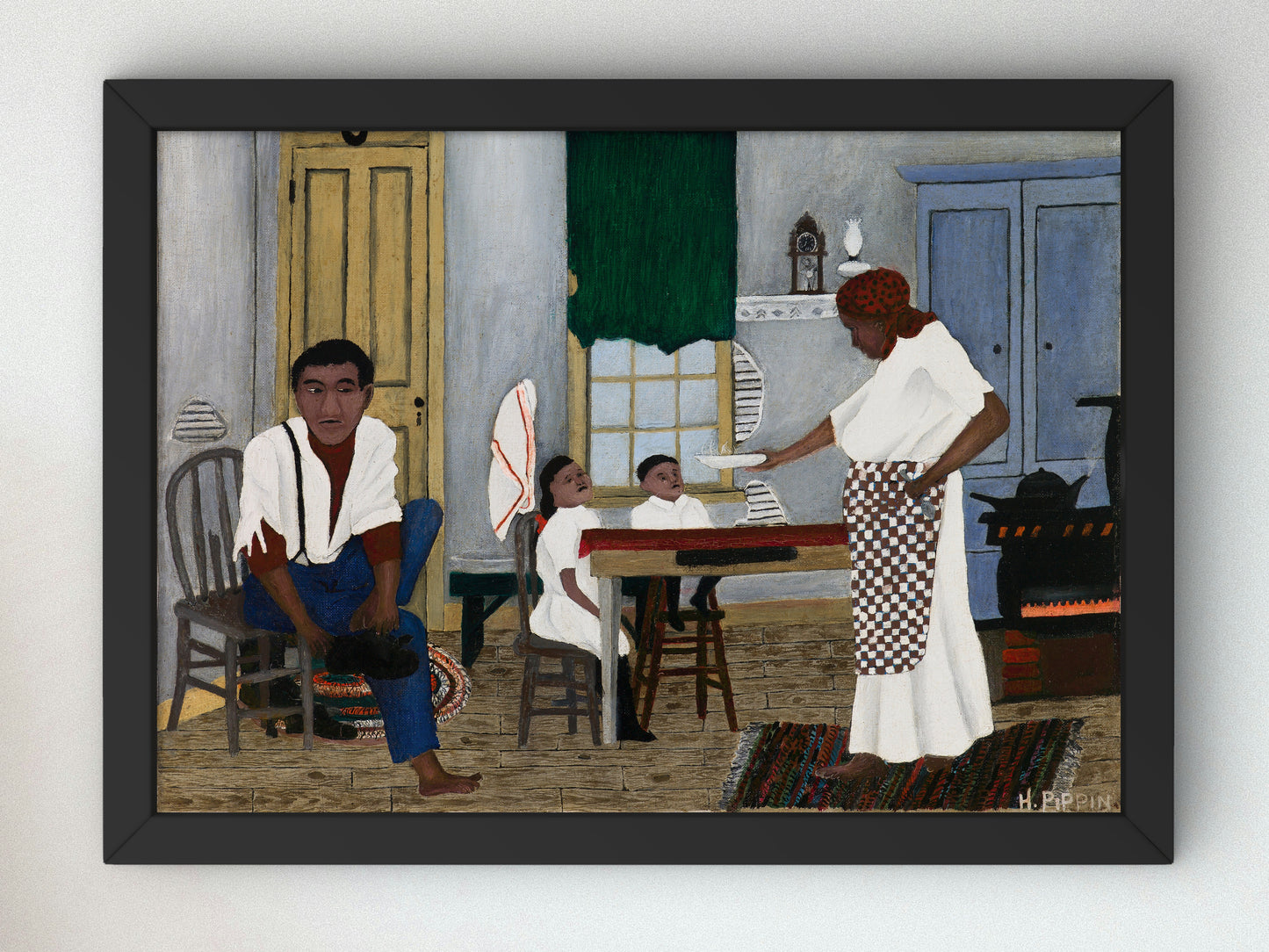 Sunday Morning Breakfast by Horace Pippin 1943, Wall Art Print, Fine Art Reproduction, Museum Quality Decor, Poster