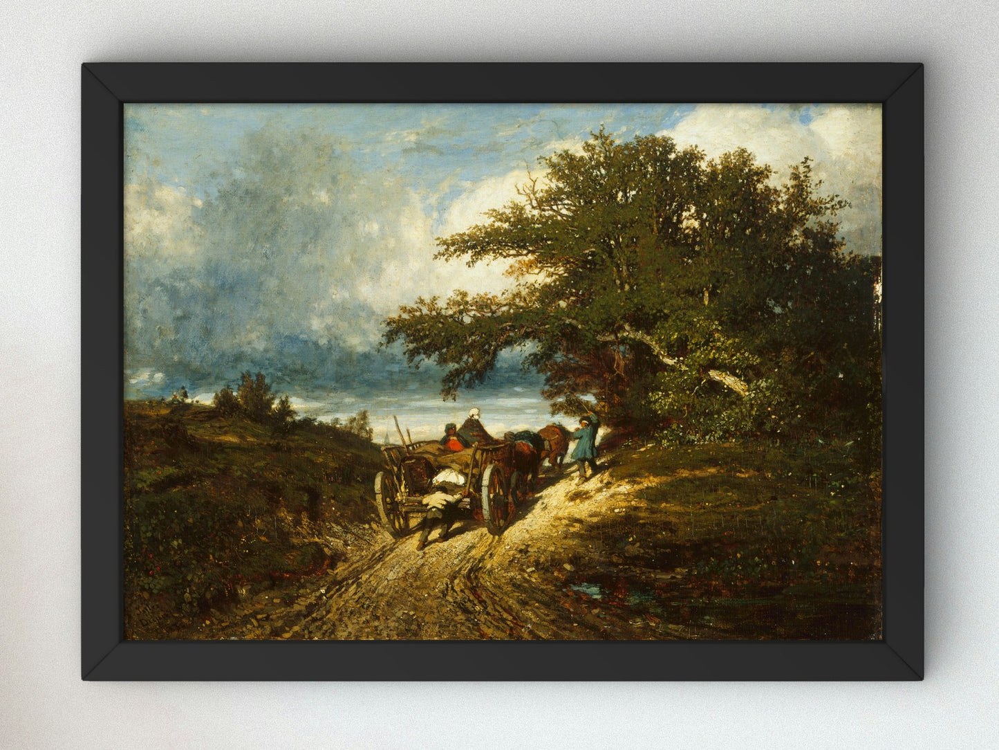 On the Road by Jules Dupré 1856, Wall Art Print, Fine Art Reproduction, Museum Quality Decor, Poster