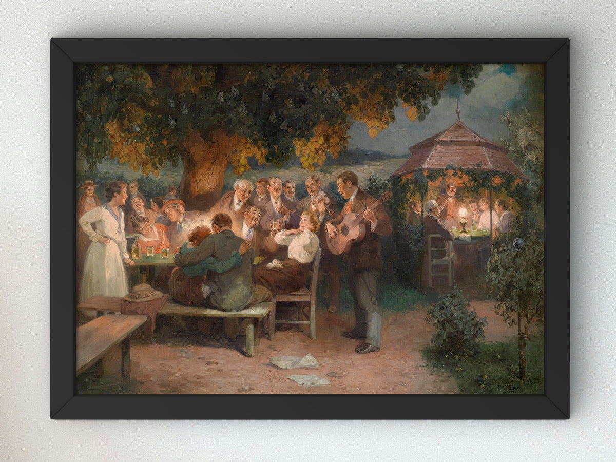 Beim Heurigen by Rudolf Alfred Höger, Wall Art Print, Fine Art Reproduction, Museum Quality Decor, Poster