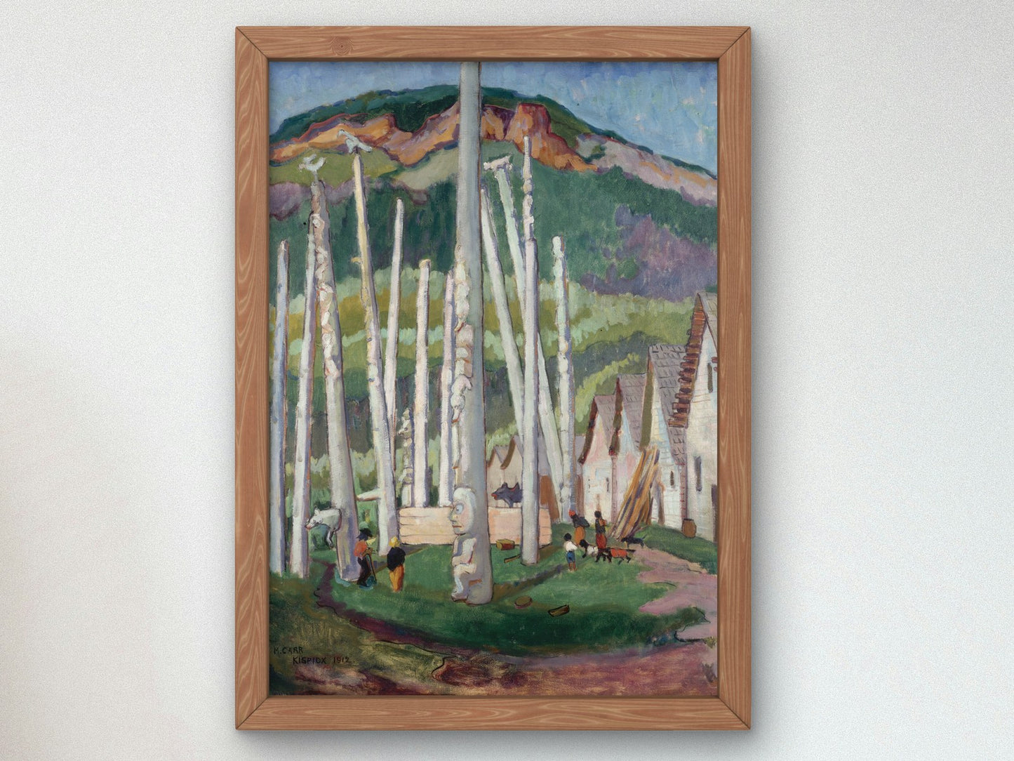 Kispiox Village by Emily Carr 1912, Wall Art Print, Fine Art Reproduction, Museum Quality Decor, Poster