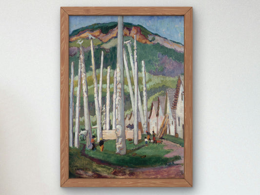 Kispiox Village by Emily Carr 1912, Wall Art Print, Fine Art Reproduction, Museum Quality Decor, Poster