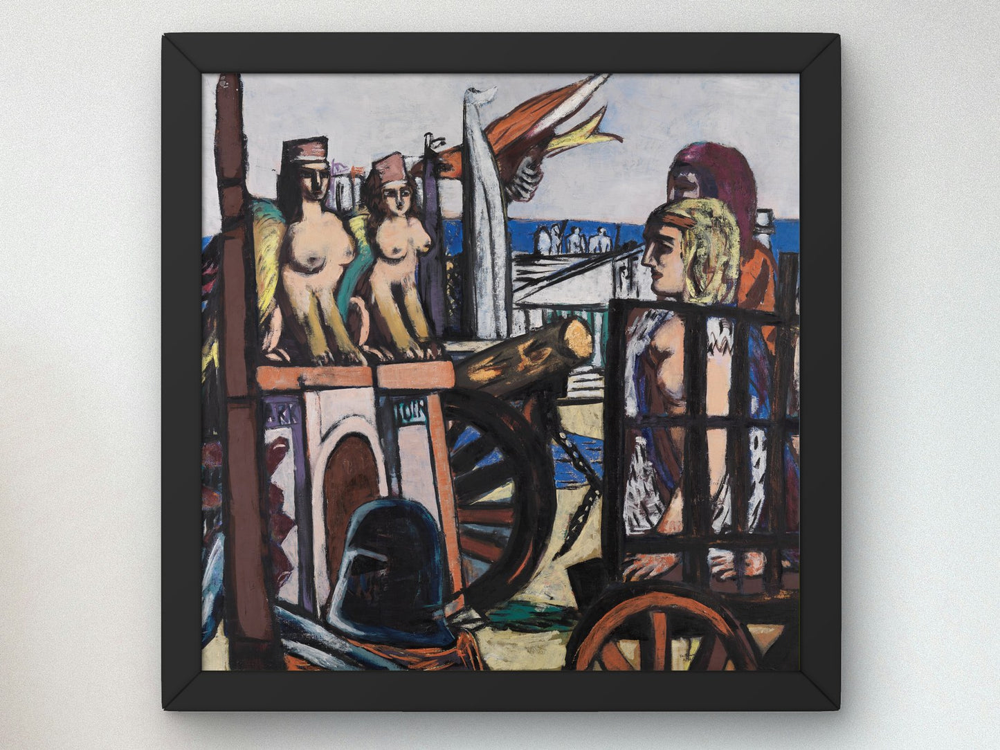 The Removal of the Sphinxes by Max Beckmann 1945, Wall Art Print, Fine Art Reproduction, Museum Quality Decor, Poster