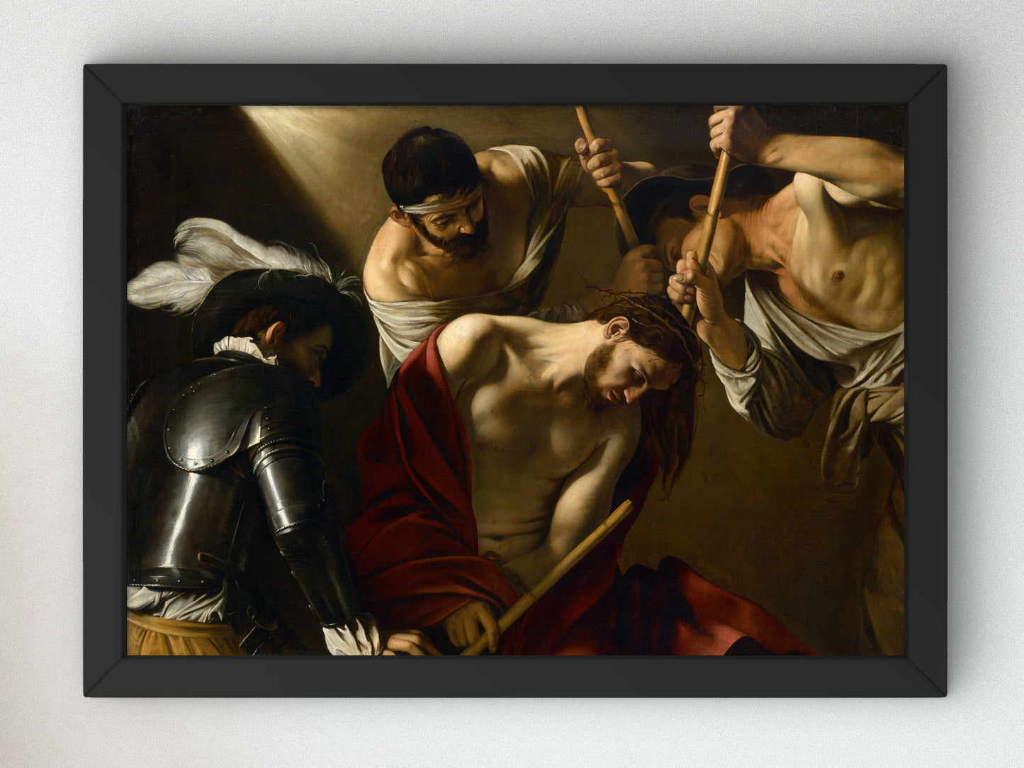 The Crowning with Thorns by Caravaggio 1602, Wall Art Print, Fine Art Reproduction, Museum Quality Decor, Poster
