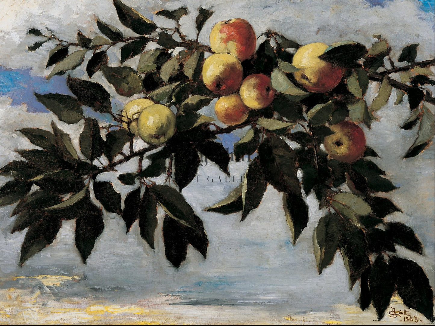 Apple Tree Branches by Elizabeth Boott 1883, Wall Art Print, Fine Art Reproduction, Museum Quality Decor, Poster