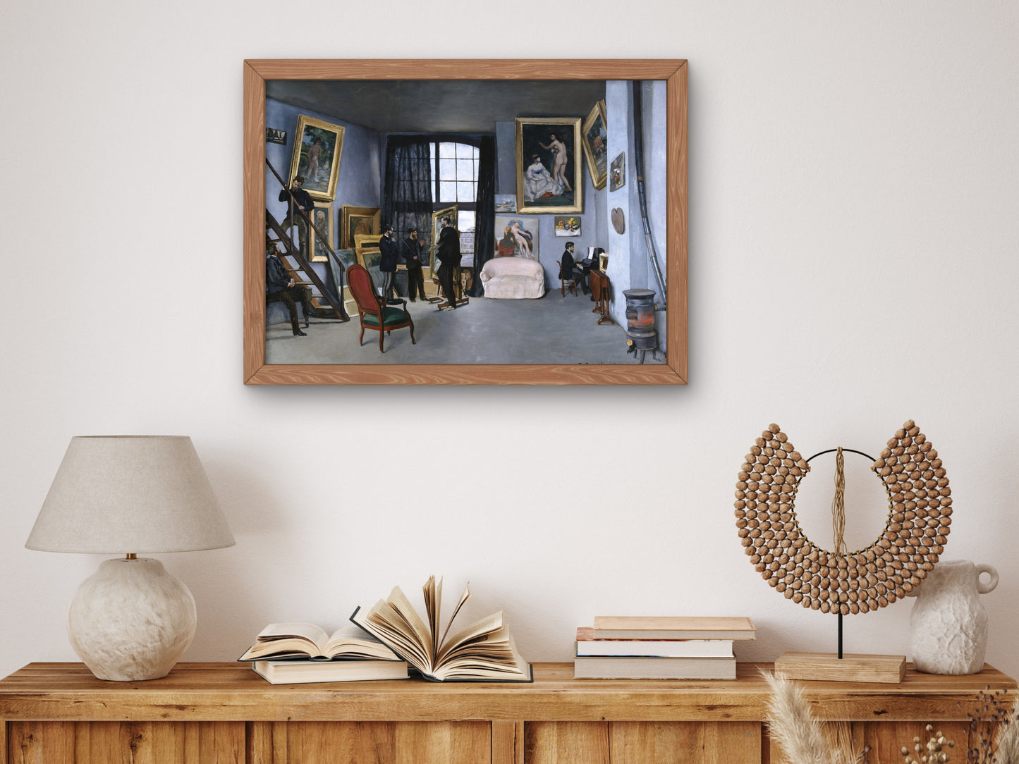 Bazille's Studio by Frédéric Bazille 1870, Wall Art Print, Fine Art Reproduction, Museum Quality Decor, Poster
