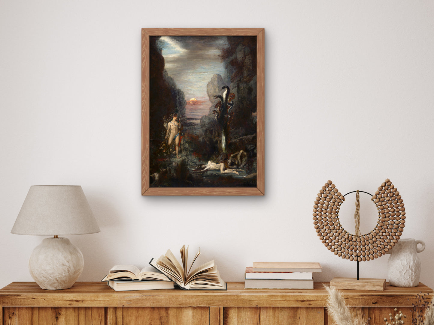 Hercules and the Lernaean Hydra by Gustave Moreau 1875, Wall Art Print, Fine Art Reproduction, Museum Quality Decor, Poster