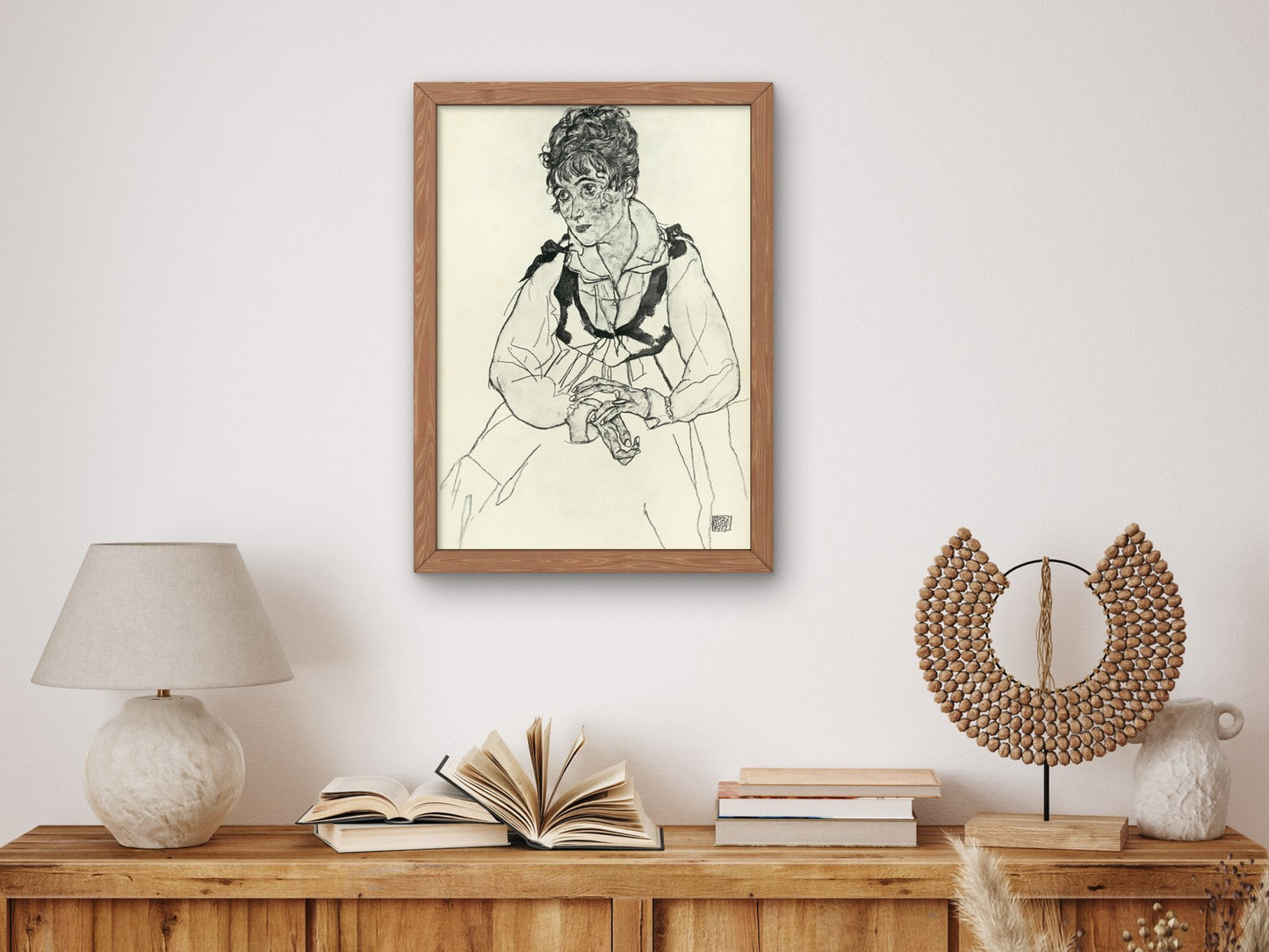 Portrait of a Woman by Egon Schiele 1917, Wall Art Print, Fine Art Reproduction, Museum Quality Decor, Poster