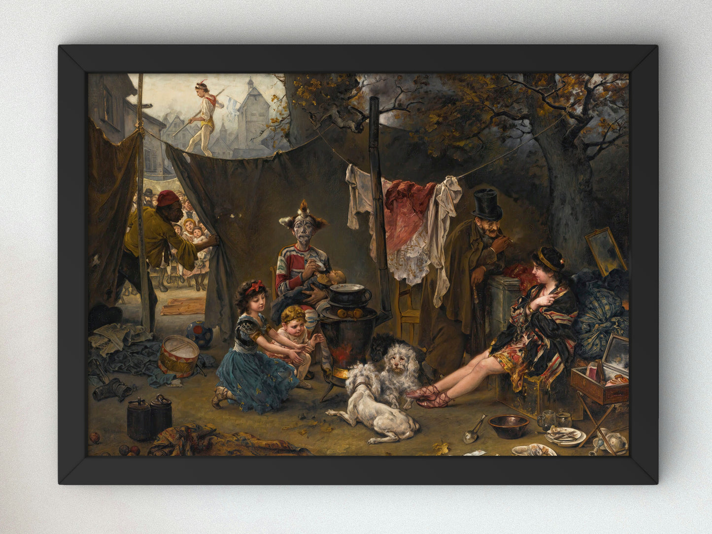 Behind The Scenes by Ludwig Knaus 1874, Wall Art Print, Fine Art Reproduction, Museum Quality Decor, Poster