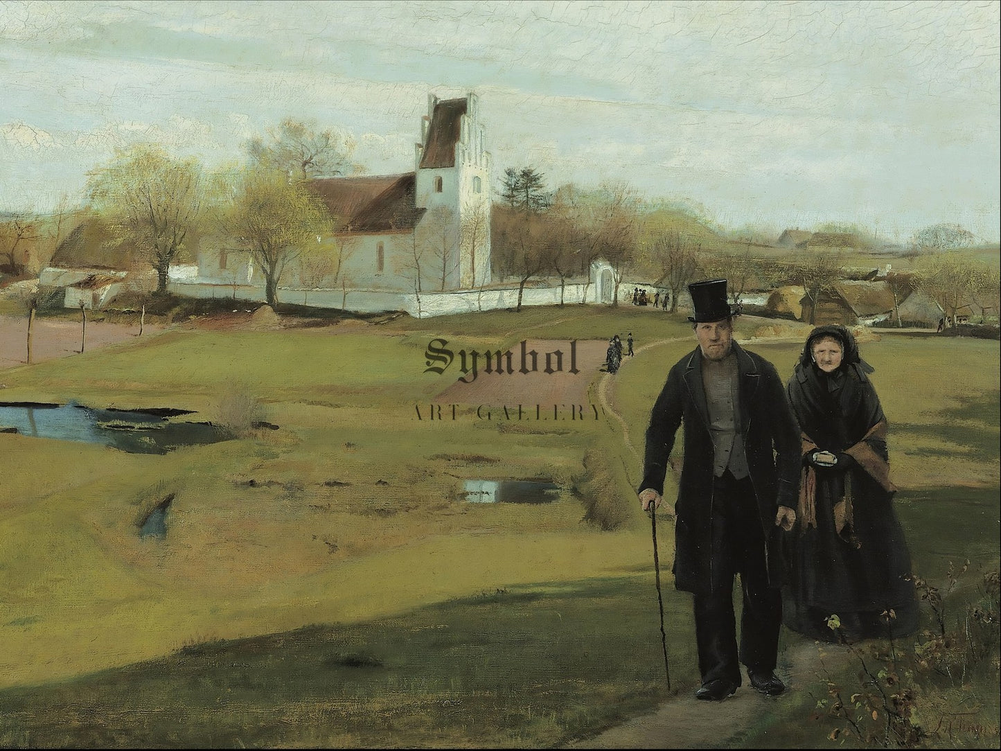 Mogenstrup Church by Laurits Andersen Ring 1888, Wall Art Print, Fine Art Reproduction, Museum Quality Decor, Poster