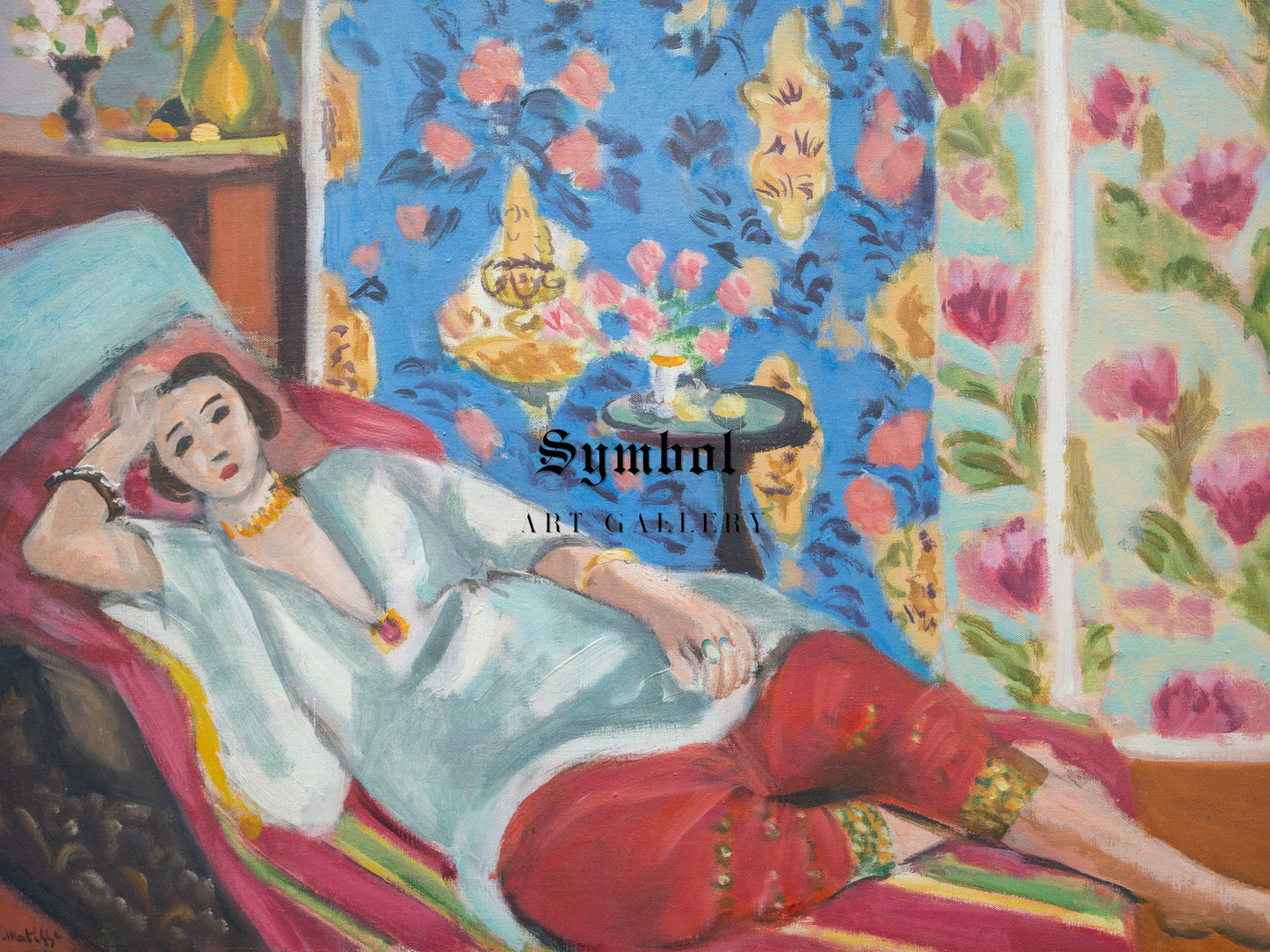 Odalisque with Red Culottes by Henri Matisse 1924, Wall Art Print, Fine Art Reproduction, Museum Quality Decor, Poster