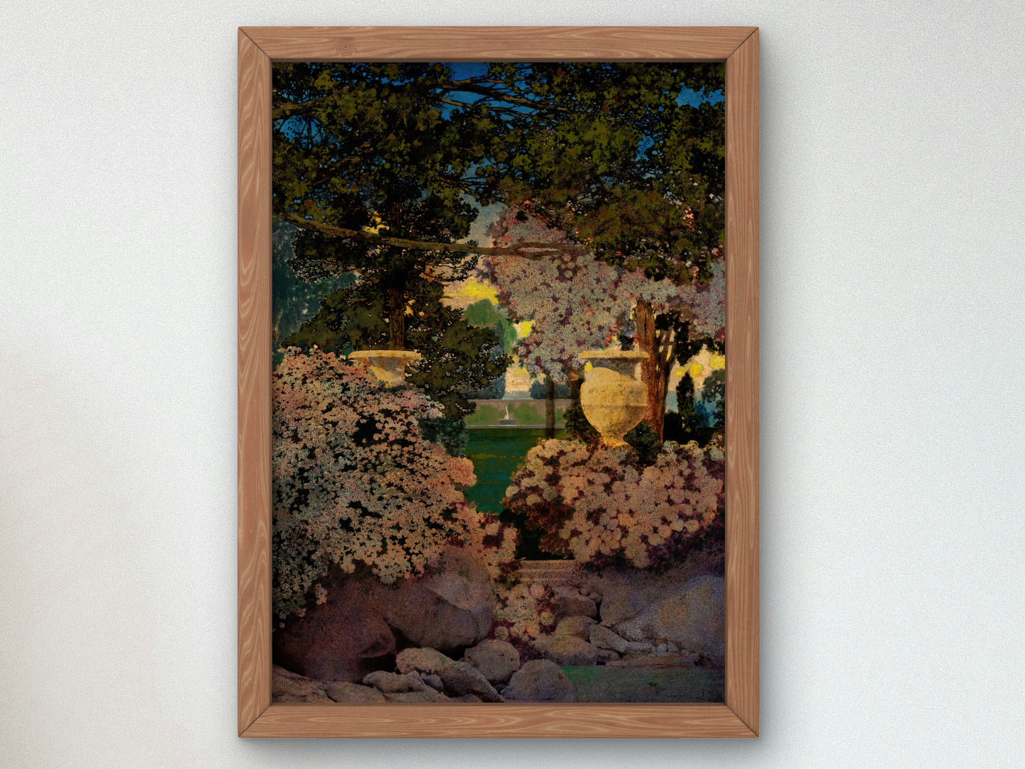 The Oaks by Maxfield Parrish 1904, Wall Art Print, Fine Art Reproduction, Museum Quality Decor, Poster