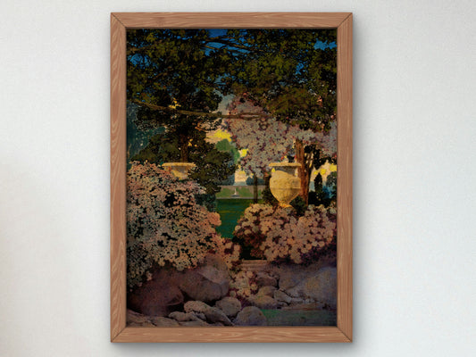 The Oaks by Maxfield Parrish 1904, Wall Art Print, Fine Art Reproduction, Museum Quality Decor, Poster