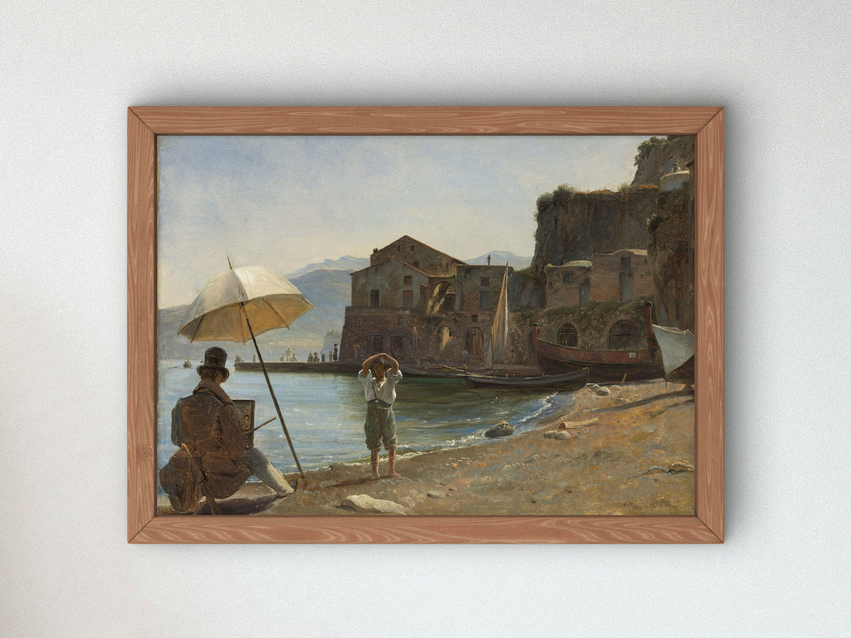 The Painter and the Boy by Thomas Fearnley 1834, Wall Art Print, Fine Art Reproduction, Museum Quality Decor, Poster
