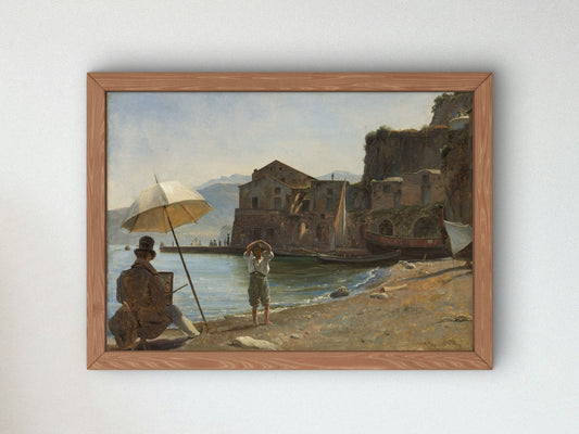 The Painter and the Boy by Thomas Fearnley 1834, Wall Art Print, Fine Art Reproduction, Museum Quality Decor, Poster