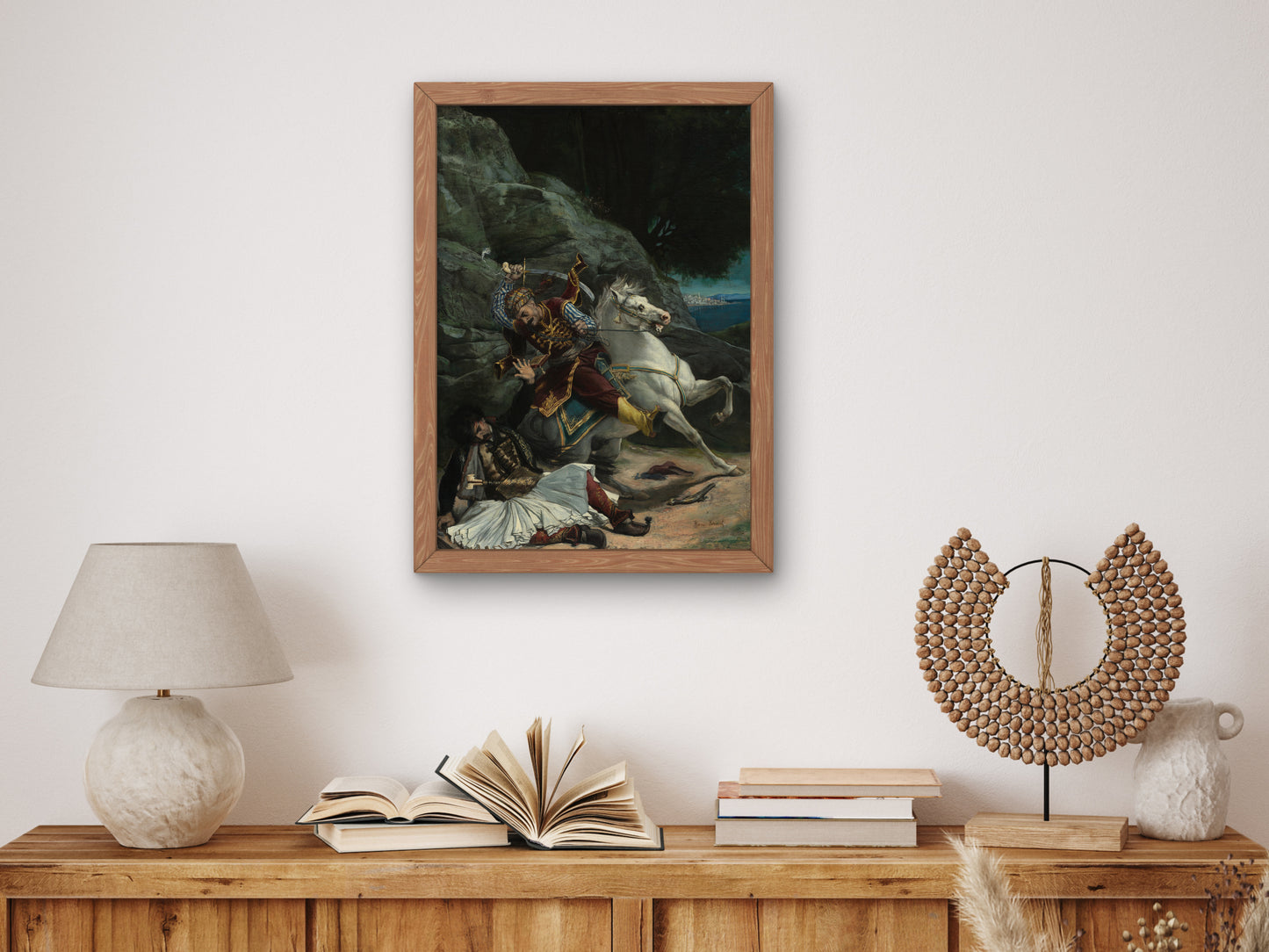 Combat of a Greek and a Turk by Horace Vernet 1835, Wall Art Print, Fine Art Reproduction, Museum Quality Decor, Poster