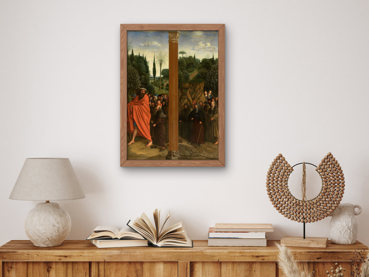 Holy Hermits and Holy Pilgrims by Jan van Eyck, Wall Art Print, Fine Art Reproduction, Museum Quality Decor, Poster