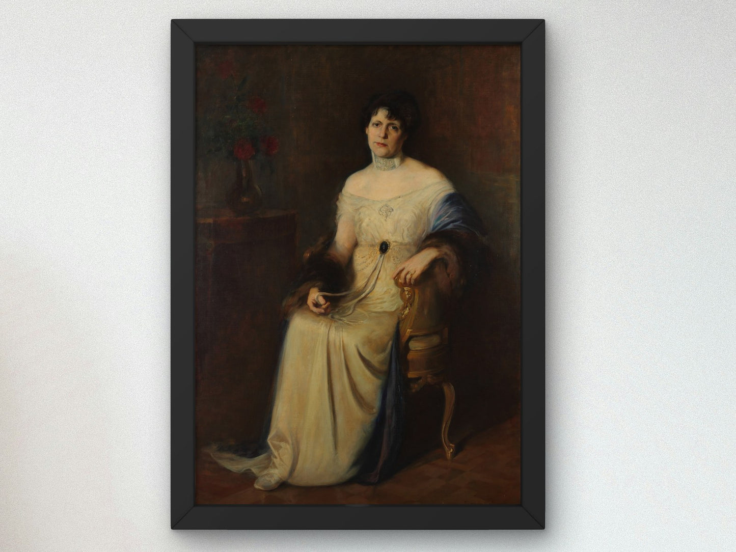 Portrait of the Artist's Wife by Ernesto de la Cárcova 1914, Wall Art Print, Fine Art Reproduction, Museum Quality Decor, Poster