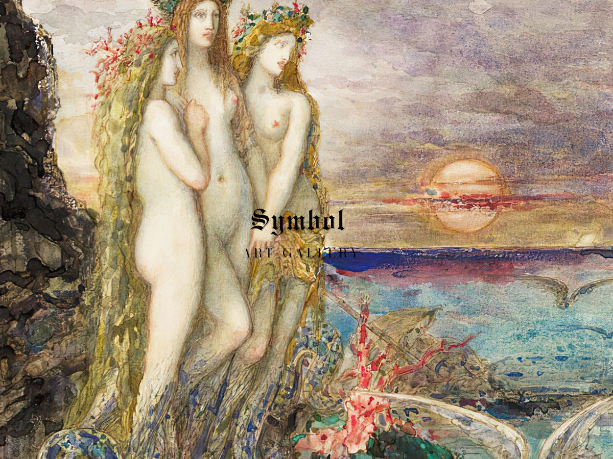 The Sirens by Gustave Moreau 1882, Wall Art Print, Fine Art Reproduction, Museum Quality Decor, Poster