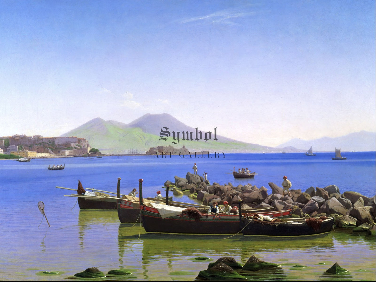 Bay of Naples by Christen Købke 1843, Wall Art Print, Fine Art Reproduction, Museum Quality Decor, Poster