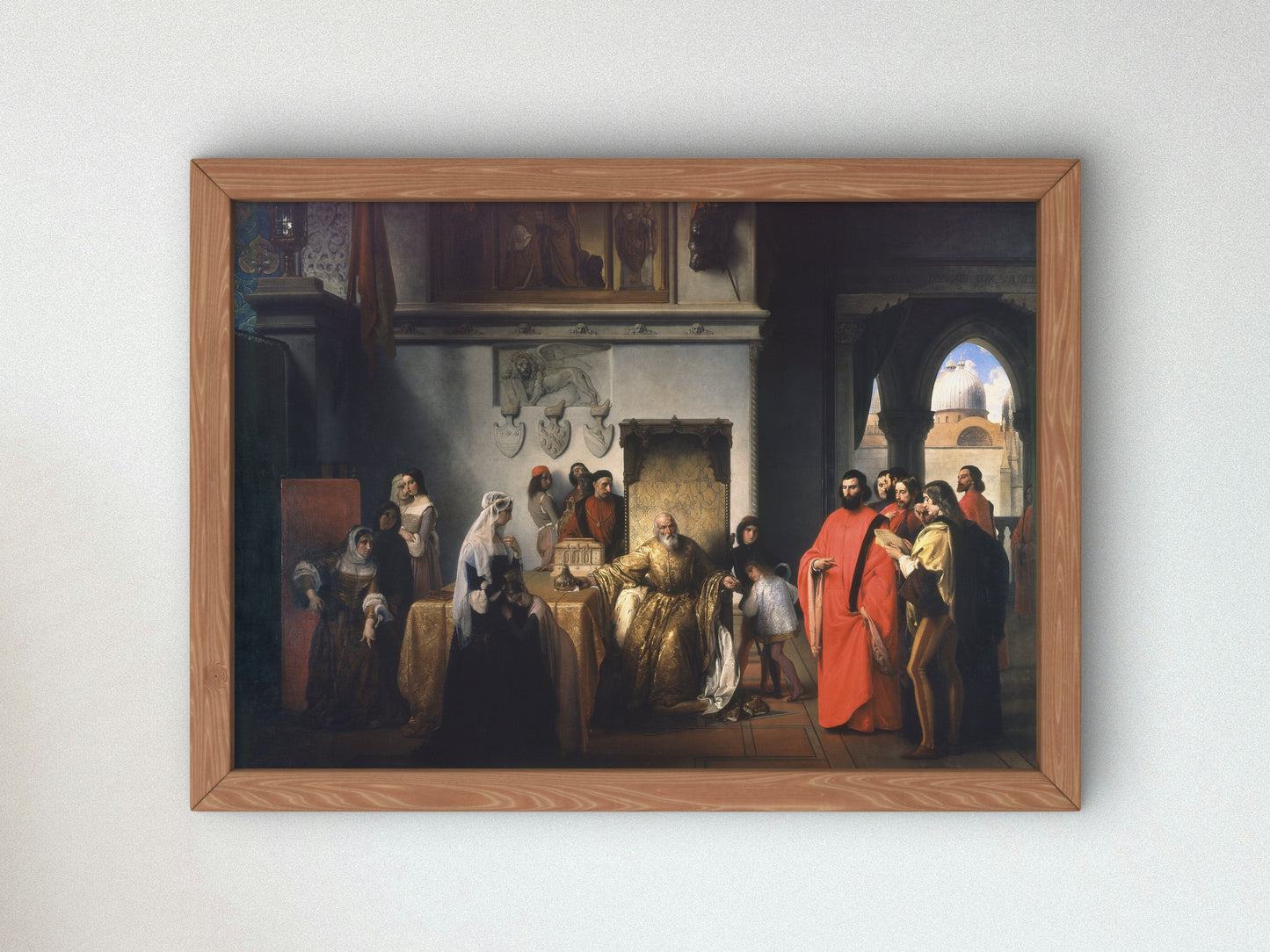 The Two Foscari by Francesco Hayez 1844, Wall Art Print, Fine Art Reproduction, Museum Quality Decor, Poster