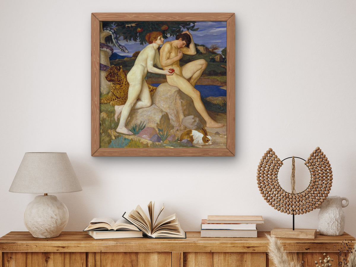 The Temptation by William Strang 1899, Wall Art Print, Fine Art Reproduction, Museum Quality Decor, Poster