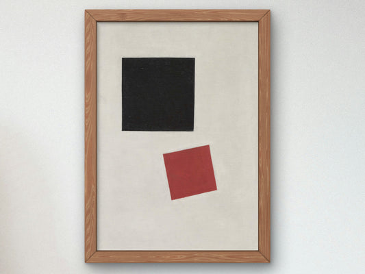 Black Square and Red Square by Kazimir Malevich 1915, Wall Art Print, Fine Art Reproduction, Museum Quality Decor, Poster