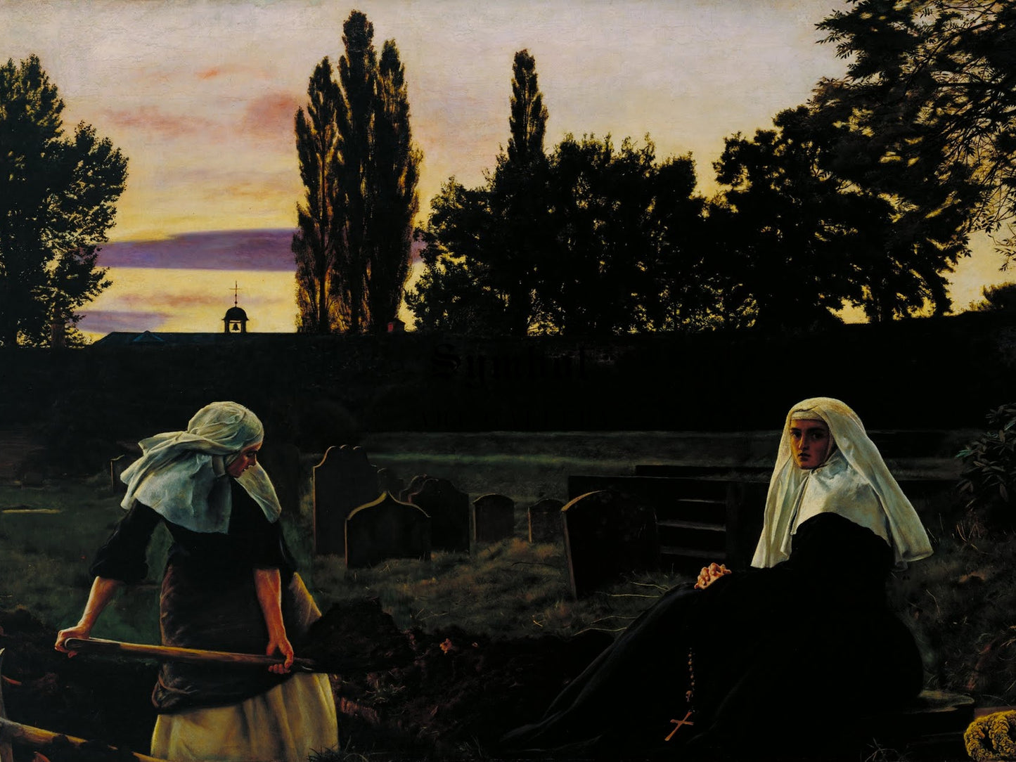 The Vale of Rest by John Everett Millais 1858, Wall Art Print, Fine Art Reproduction, Museum Quality Decor, Poster