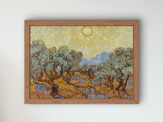 Olive Trees by Vincent van Gogh 1889, Wall Art Print, Fine Art Reproduction, Museum Quality Decor, Poster