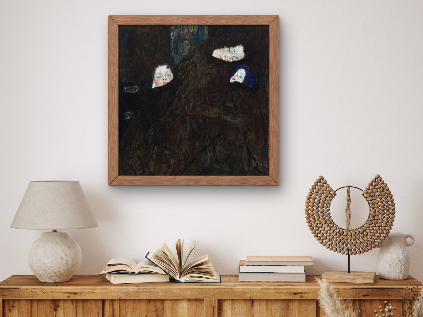 Mother with Two Children by Gustav Klimt 1909, Wall Art Print, Fine Art Reproduction, Museum Quality Decor, Poster