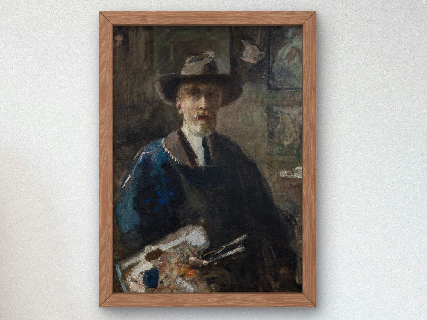 Self Portrait by Emilio Gola 1921, Wall Art Print, Fine Art Reproduction, Museum Quality Decor, Poster