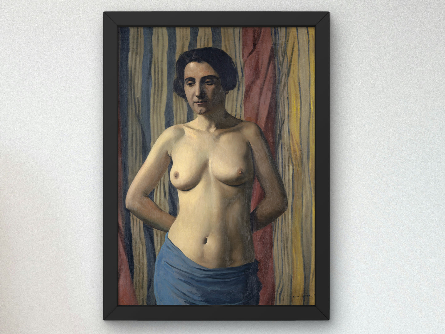 Nude with Blue Sash by Félix Vallotton 1922, Wall Art Print, Fine Art Reproduction, Museum Quality Decor, Poster