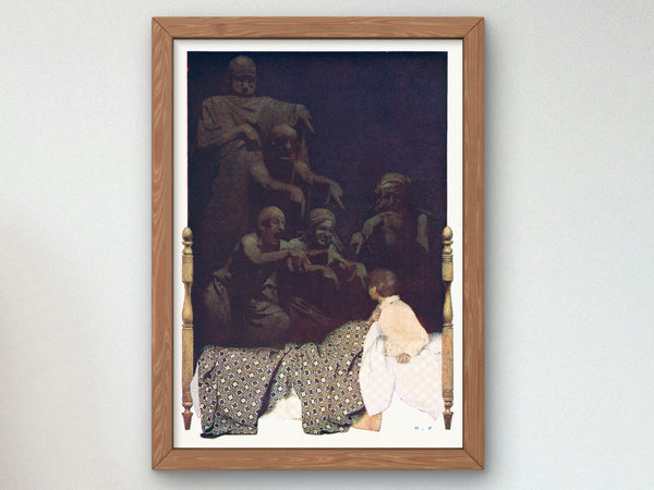 Seeing Things by Maxfield Parrish 1904, Wall Art Print, Fine Art Reproduction, Museum Quality Decor, Poster