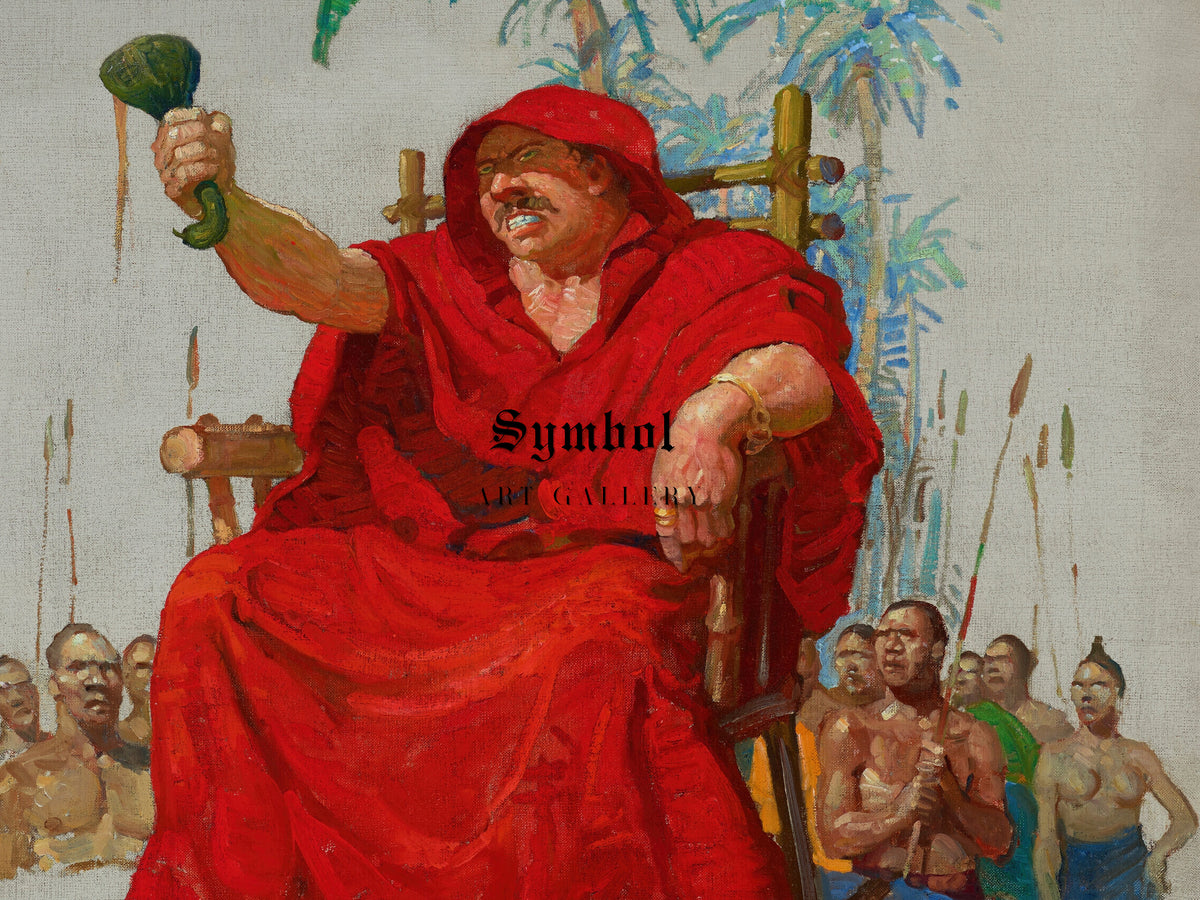The Red Robe by Newell Convers Wyeth 1915, Wall Art Print, Fine Art Reproduction, Museum Quality Decor, Poster