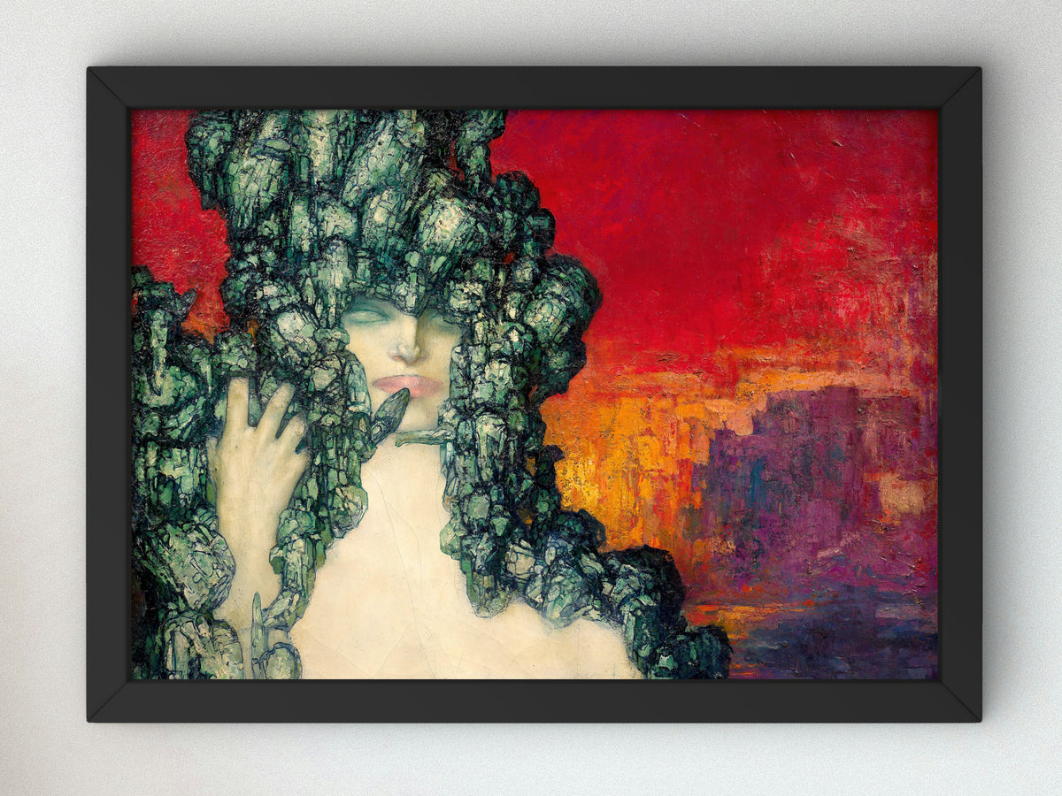 The Woman with Snakes by Pierre Amédée Marcel Béronneau, Wall Art Print, Fine Art Reproduction, Museum Quality Decor, Poster