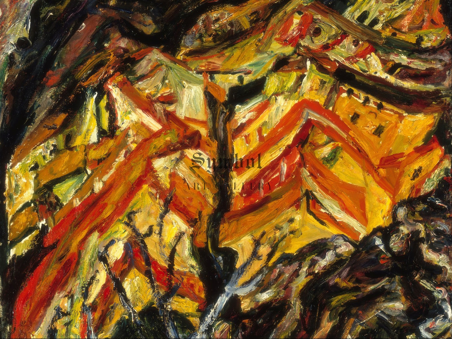 View Overlooking Céret by Chaïm Soutine 1922, Wall Art Print, Fine Art Reproduction, Museum Quality Decor, Poster
