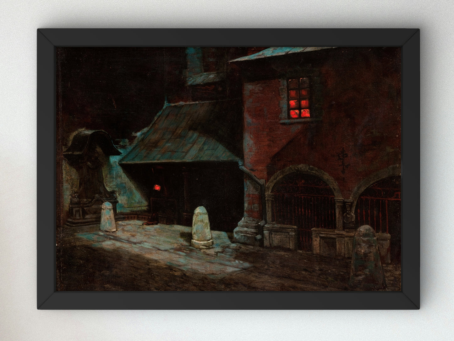 St Mary's Church in Krakow by Marian Wawrzeniecki 1900, Wall Art Print, Fine Art Reproduction, Museum Quality Decor, Poster