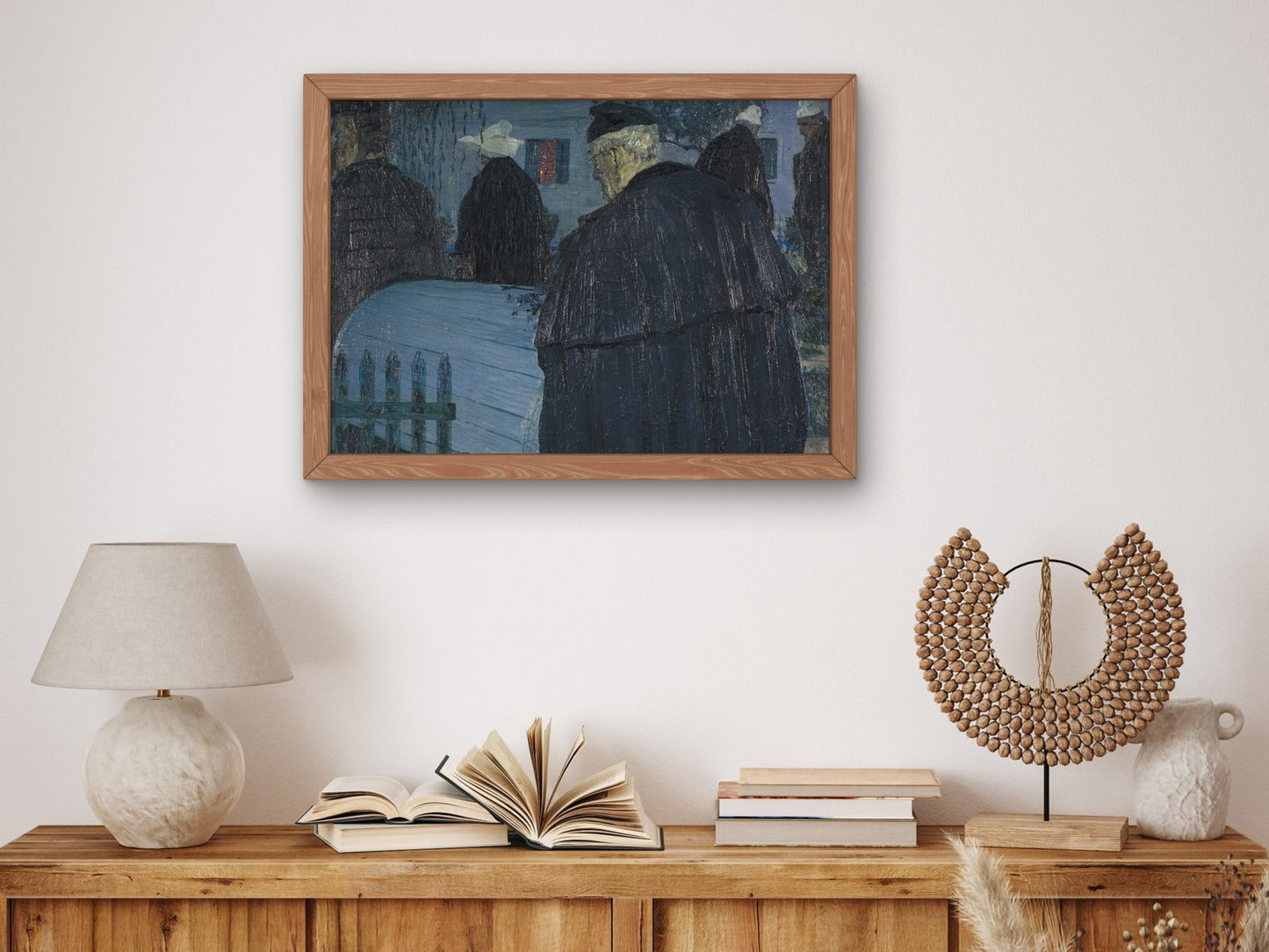 Waiting Room Diptych Old Hospital Guests by Ettore Beraldini, Wall Art Print, Fine Art Reproduction, Museum Quality Decor, Poster