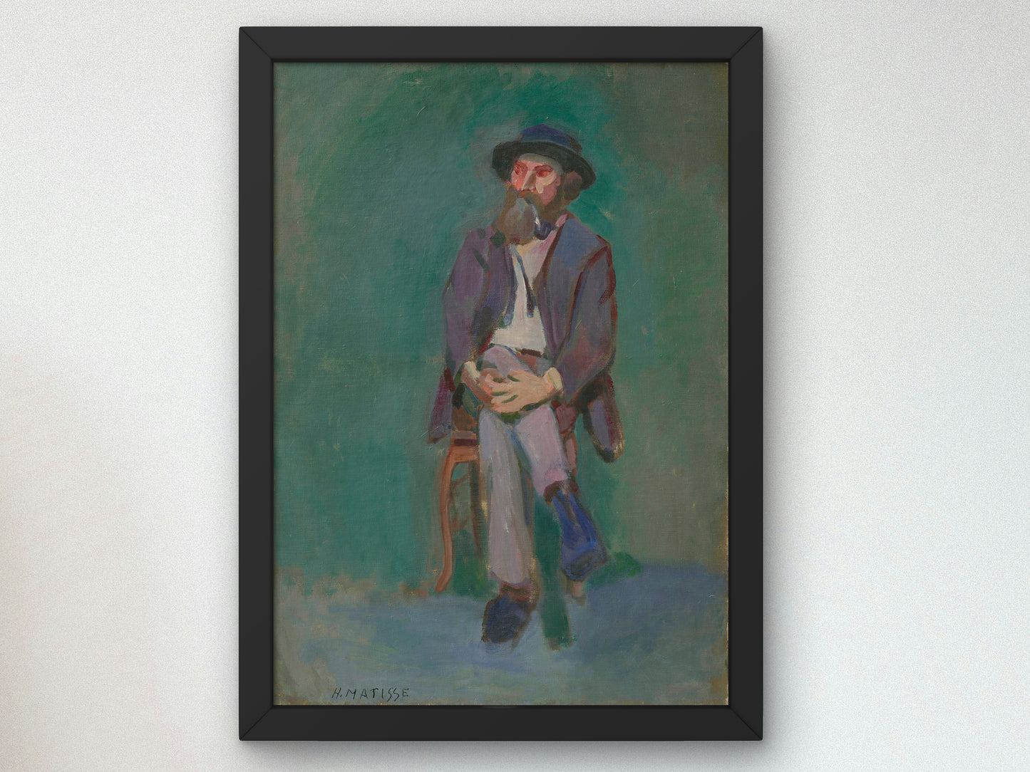 Seated Man by Henri Matisse 1900, Wall Art Print, Fine Art Reproduction, Museum Quality Decor, Poster