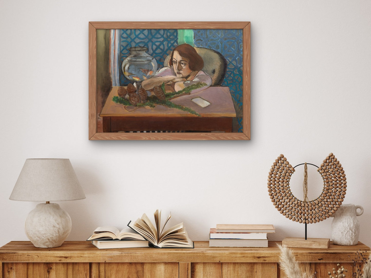 Woman before an Aquarium by Henri Matisse 1921, Wall Art Print, Fine Art Reproduction, Museum Quality Decor, Poster